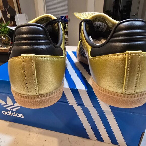 [JH5708] Womens Adidas Samba LT Long Tongue 'Gold Metallic Black Gum' SIZE 7 NEW - Picture 7 of 16